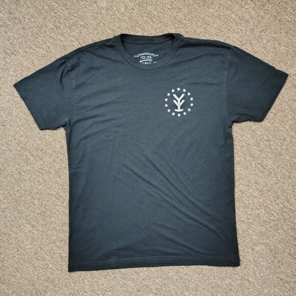 YEE YEE APPAREL T-Shirt Mens Large Black Santa Hunting Buck Graphic Short Sleeve - Picture 1 of 9
